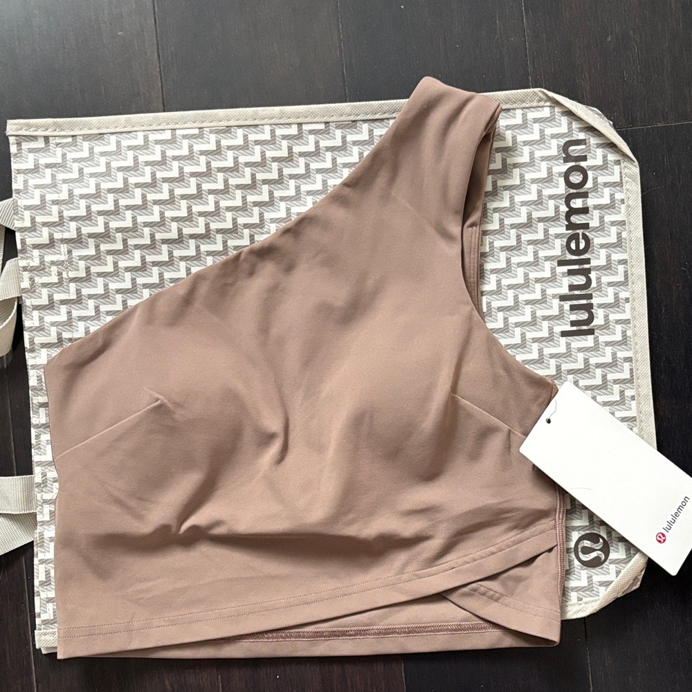 LULULEMON ALIGN ASYMMETRICAL TANK IN TAUPETASTIC SZ 6,8 NWT